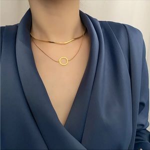 Double Layer Pendant Necklace